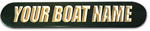 carved wood boat name signs