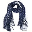 Nautical stripes and anchor scarf for women