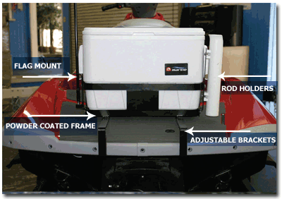 cool cruise with rod holders and flag mount