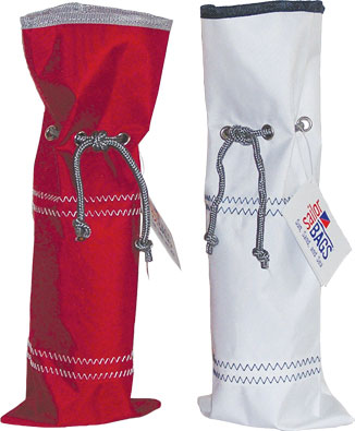 two sail cloth wine bags