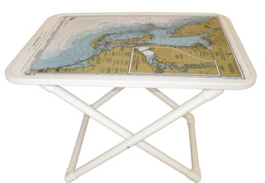 Custom boat cockpit table made fpvc