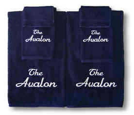 Towels embroidered with your boat or family name